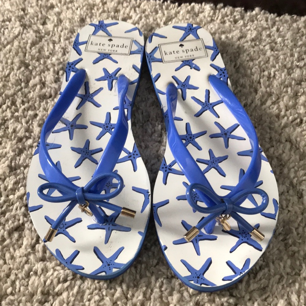 Kate ♠️ Spade starfish flipflops star fish